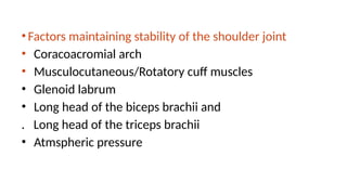 Comprehensive Overview of Shoulder Joint Anatomy and Function | PPTX