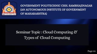 Comprehensive Overview of Cloud Computing and Its Types | PDF