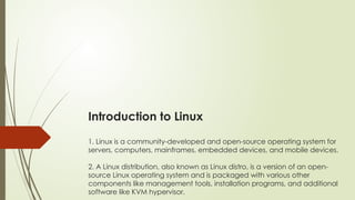 Comprehensive Guide to Linux Server Management and Security | PPTX