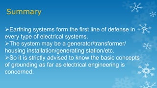 ELECTRICAL EARTHING | PPTX