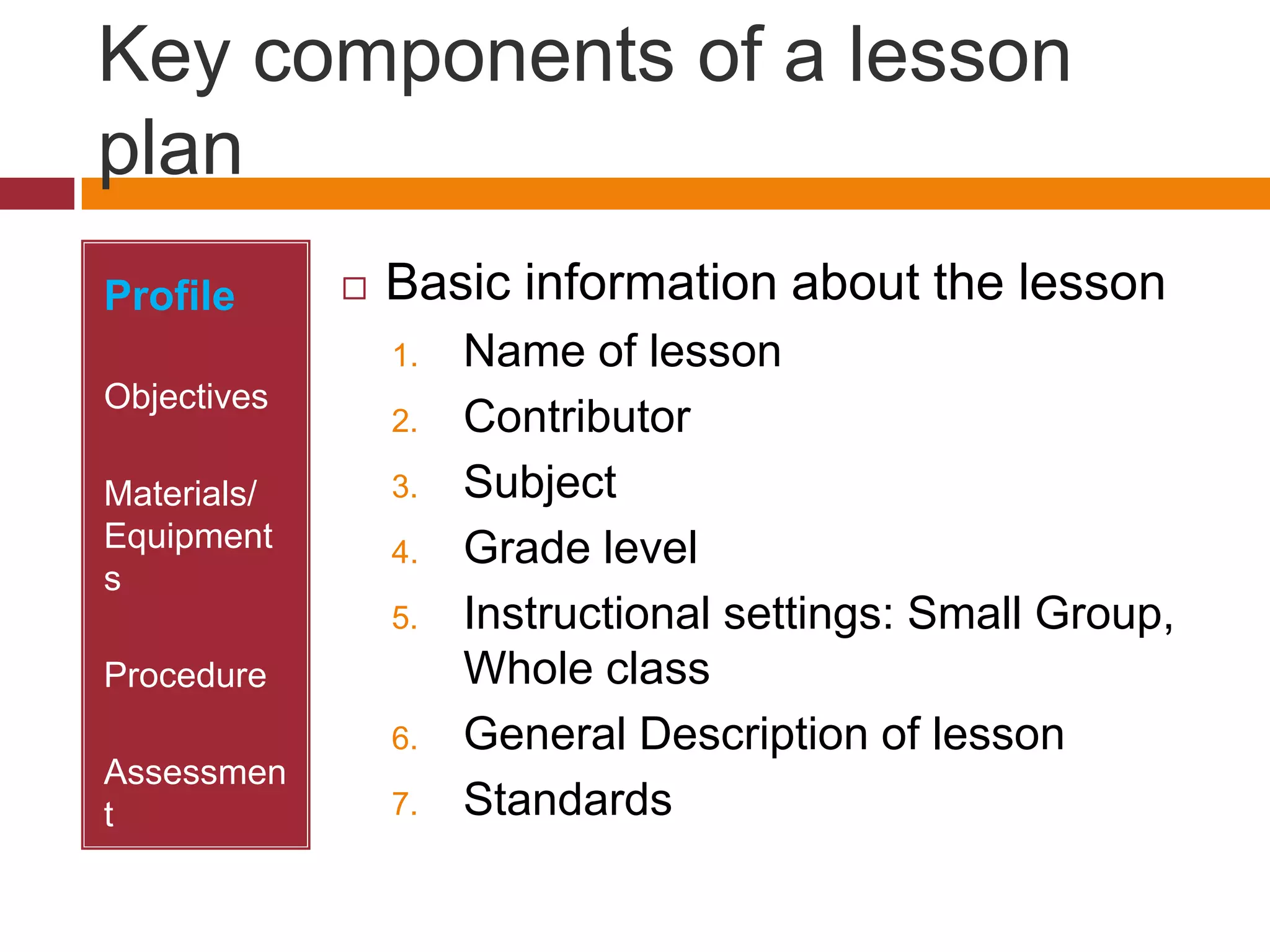 Lesson Plan PowerPoint Presentation | PPTX