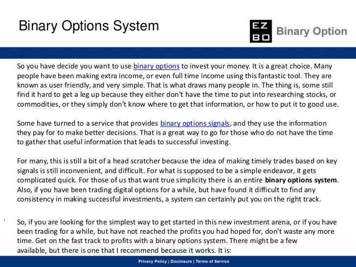 Invest with binary options