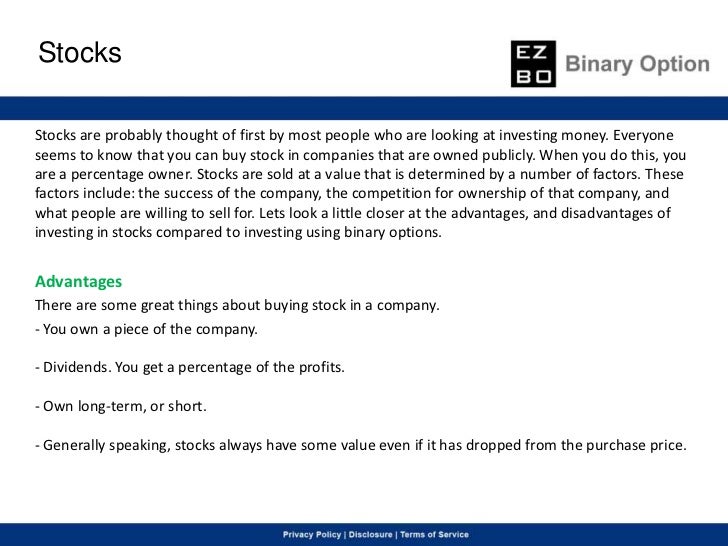 Investing in binary options