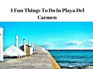 4 Fun Things To Do In Playa Del
Carmen
 