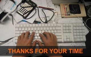 THANKS FOR YOUR TIME 
 