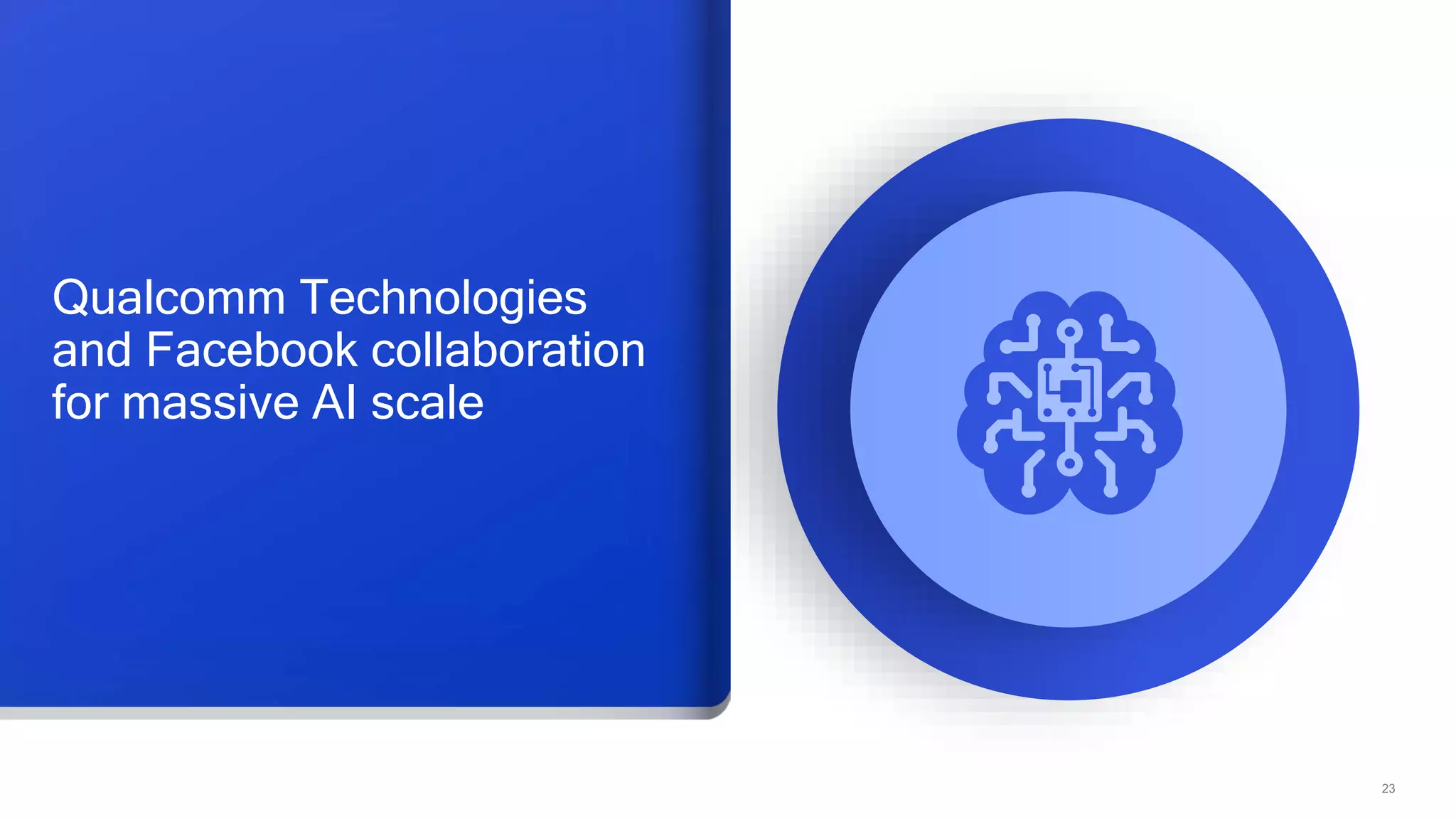 23
Qualcomm Technologies
and Facebook collaboration
for massive AI scale
 