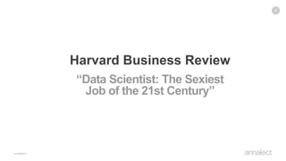 “Data Scientist: The Sexiest
Job of the 21st Century”
4
Harvard Business Review
 