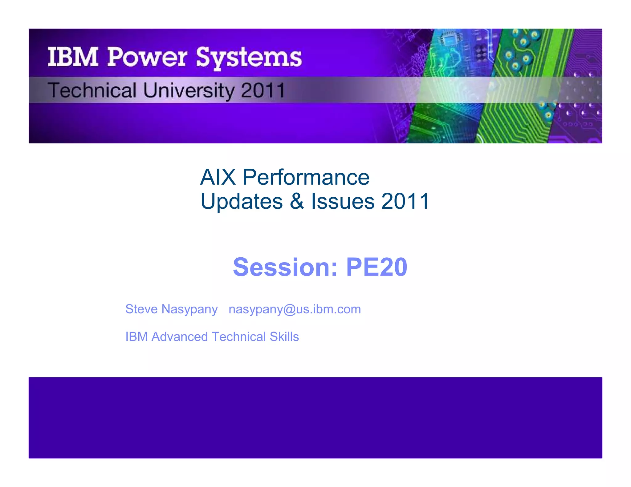 Presentation aix performance updates & issues | PDF