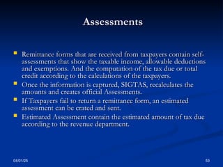 Presentation - all Taxes from SIGTAS.ppt