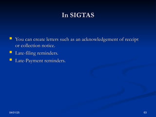 Presentation - all Taxes from SIGTAS.ppt