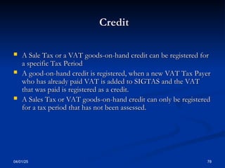 Presentation - all Taxes from SIGTAS.ppt