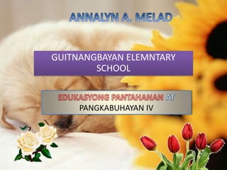 GUITNANGBAYAN ELEMNTARY
SCHOOL
PANGKABUHAYAN IV
 
