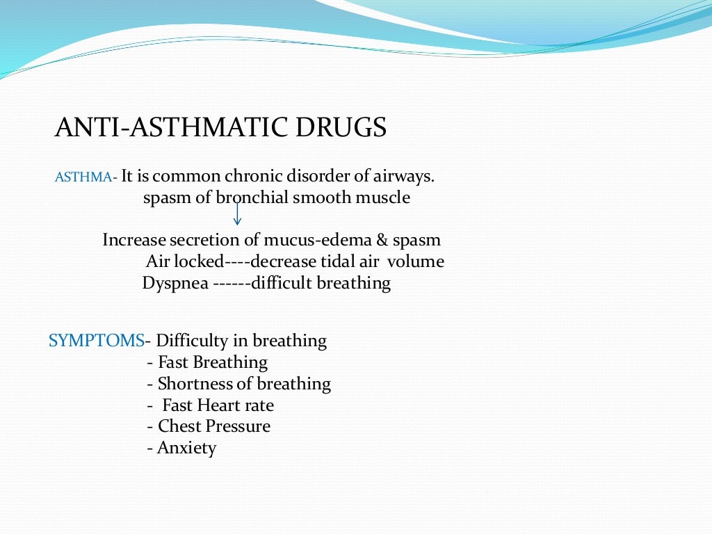 antiasthmatic drug (pharmacology)