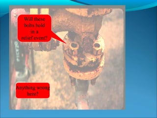 Anything wrong
here?
Will these
bolts hold
in a
relief event?
 