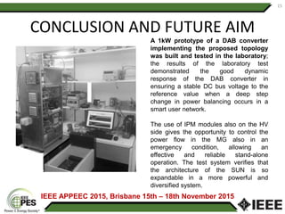 A Two-Input Dual Active Bridge Converter for a Smart User Network Using ...