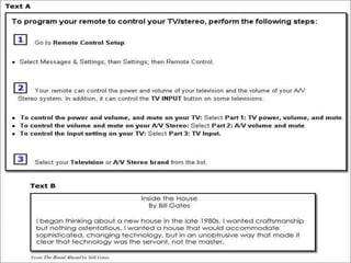 Getting an overall picture