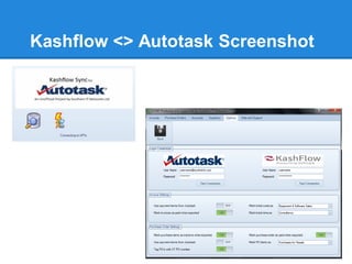 Kashflow <> Autotask Screenshot
 