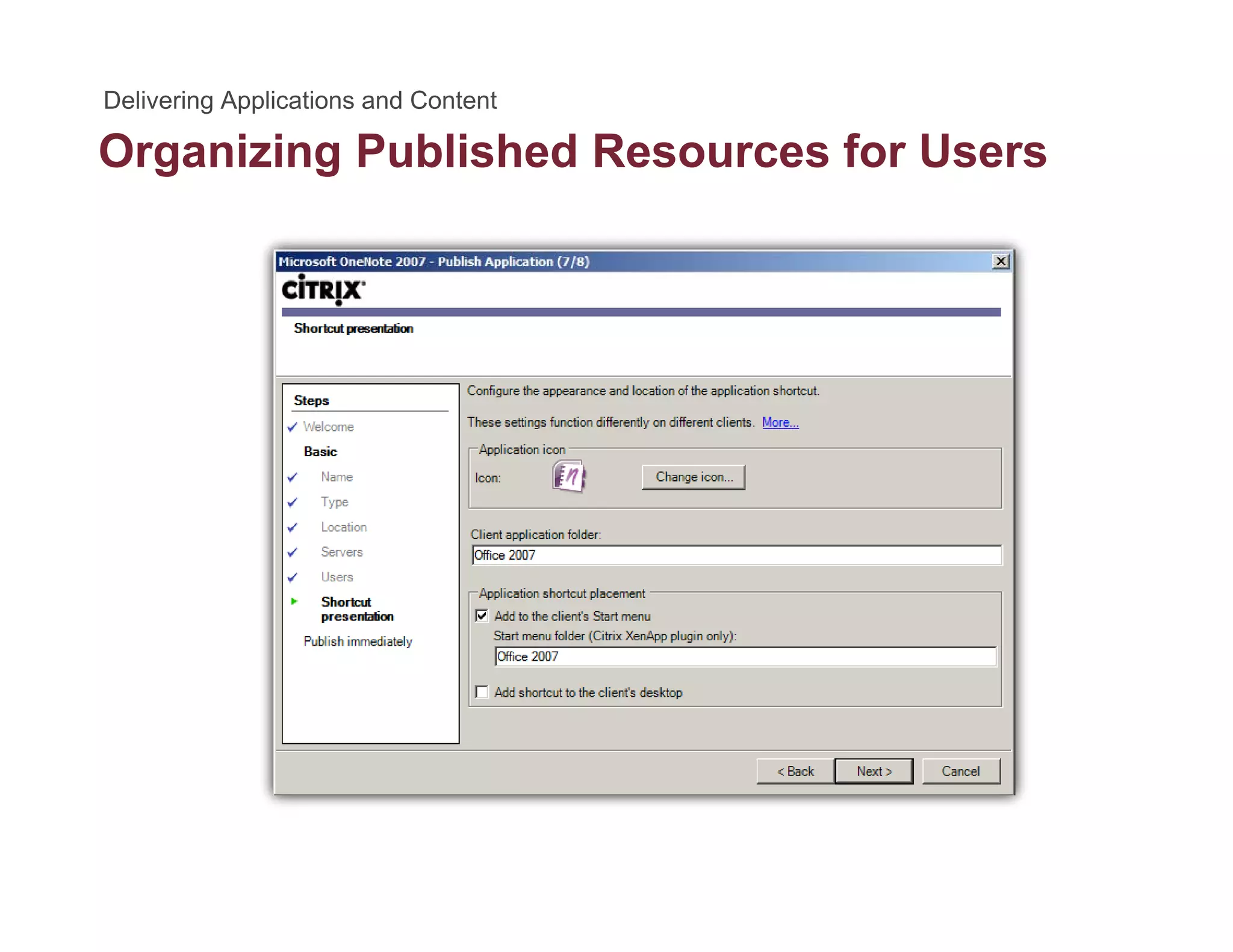 Organizing Published Resources for Usersg g
 