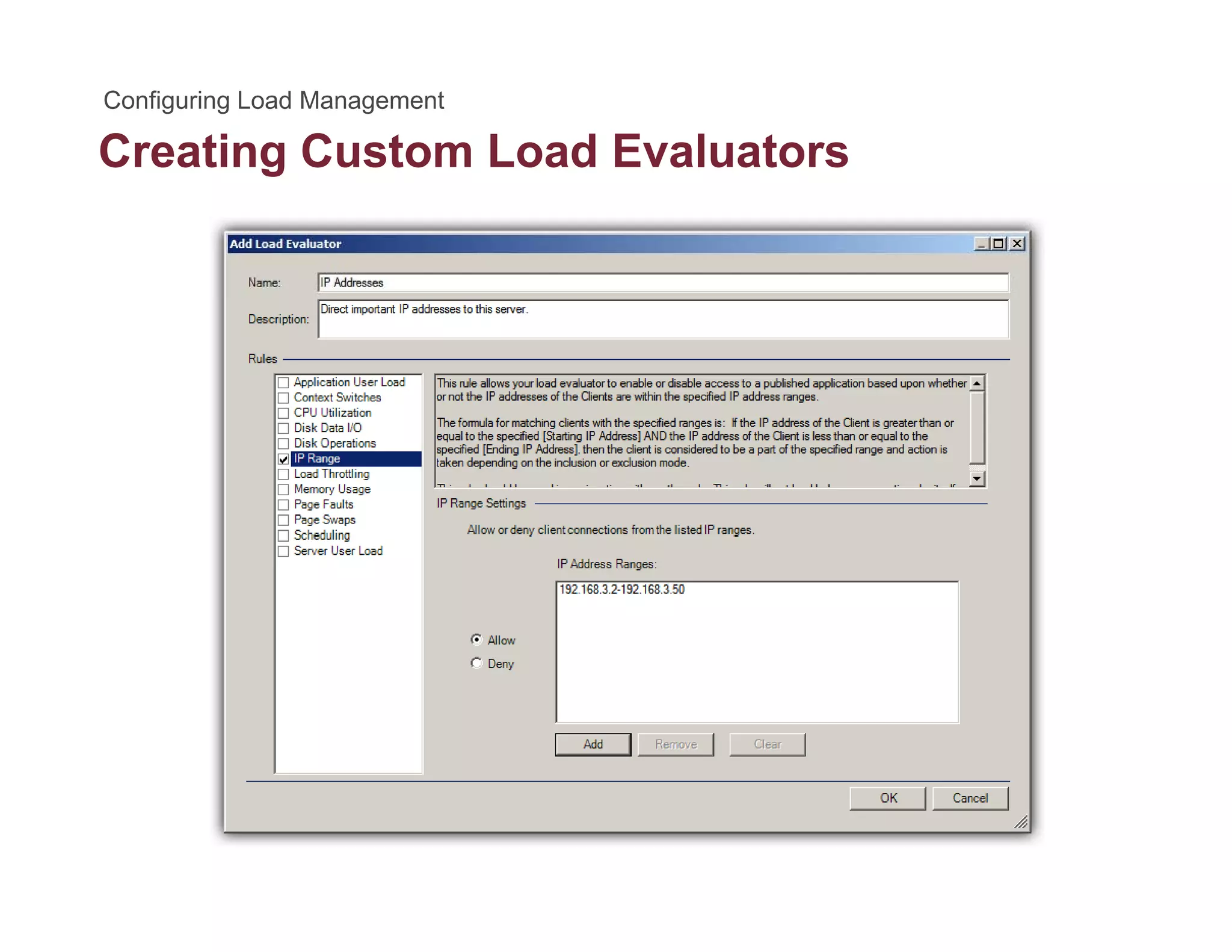 Creating Custom Load Evaluatorsg
 