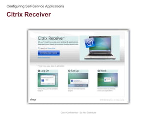 Citrix Receiver
Citrix Confidential - Do Not Distribute
 