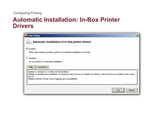 Automatic Installation: In-Box Printer
Drivers
 