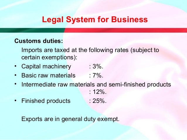 materials raw tax exemptions on Presentation Bangladesh