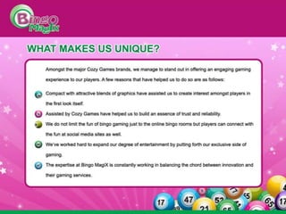 Presentation bingo-magix