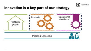Innovation is a key part of our strategy 
3 
Profitable 
growth 
Operational 
excellence 
Innovation 
People & Leadership 
 