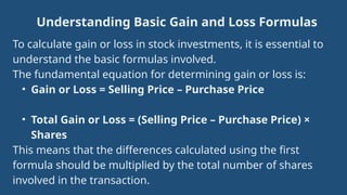 Gains Math Example Presentation - Calculating Gain or Loss in Stock Investments.pptx