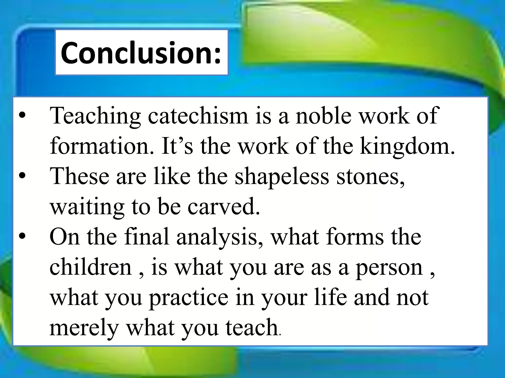 Orientation To Catechism Teachers Pptx