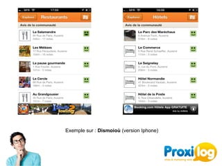 Exemple sur : Dismoioù (version Iphone)
 