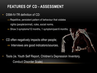 Disorder Cd Presentation_Conduct Disorder_PROF 155 | PPTX