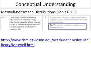 Conceptual Understanding
Maxwell-Boltzmann Distributions (Topic 6.2.5)
http://www.chm.davidson.edu/vce/KineticMolecularT
h...