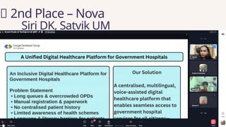 🥈 2nd Place – Nova
Siri DK, Satvik UM