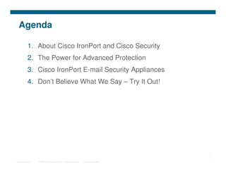 Presentation cisco iron port e-mail security solution | PDF