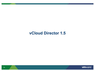 75
vCloud Director 1.5
 