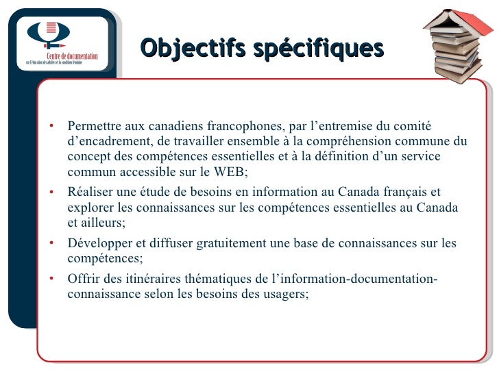Presentation Objectifs Projet Competences Essentielles