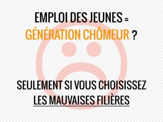 LE NUMÉRIQUE,
VIVIER D’EMPLOI
POTENTIEL DE
450 000 EMPLOIS
SUR 3 ANS
SOURCE : ETUDE MCKINSEY
 