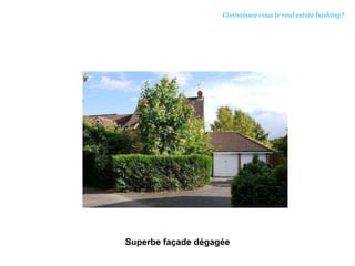 Superbe façade dégagée
Connaissez vous le real estate bashing?
 