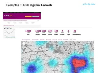 Exemples : Outils digitaux Lorweb 3) La Big data
 