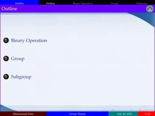 Comprehensive Introduction to Group Theory: Binary Operations, Groups ...