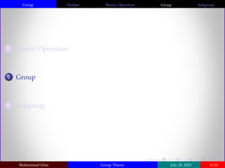 Comprehensive Introduction to Group Theory: Binary Operations, Groups ...