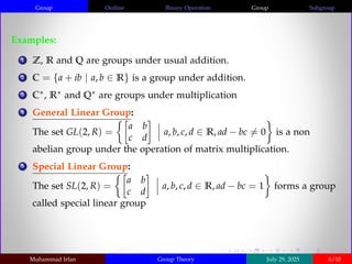 Comprehensive Introduction to Group Theory: Binary Operations, Groups ...