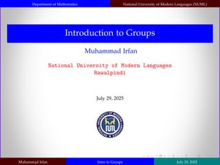 Comprehensive Introduction to Group Theory in Mathematics | PDF