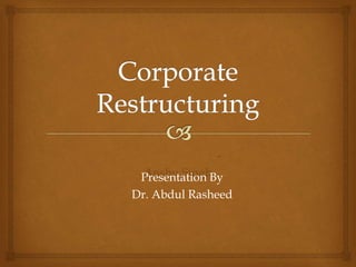 Presentation By
Dr. Abdul Rasheed
 