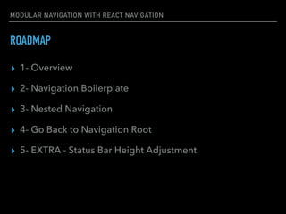 Modular Navigation with React Navigation | PDF