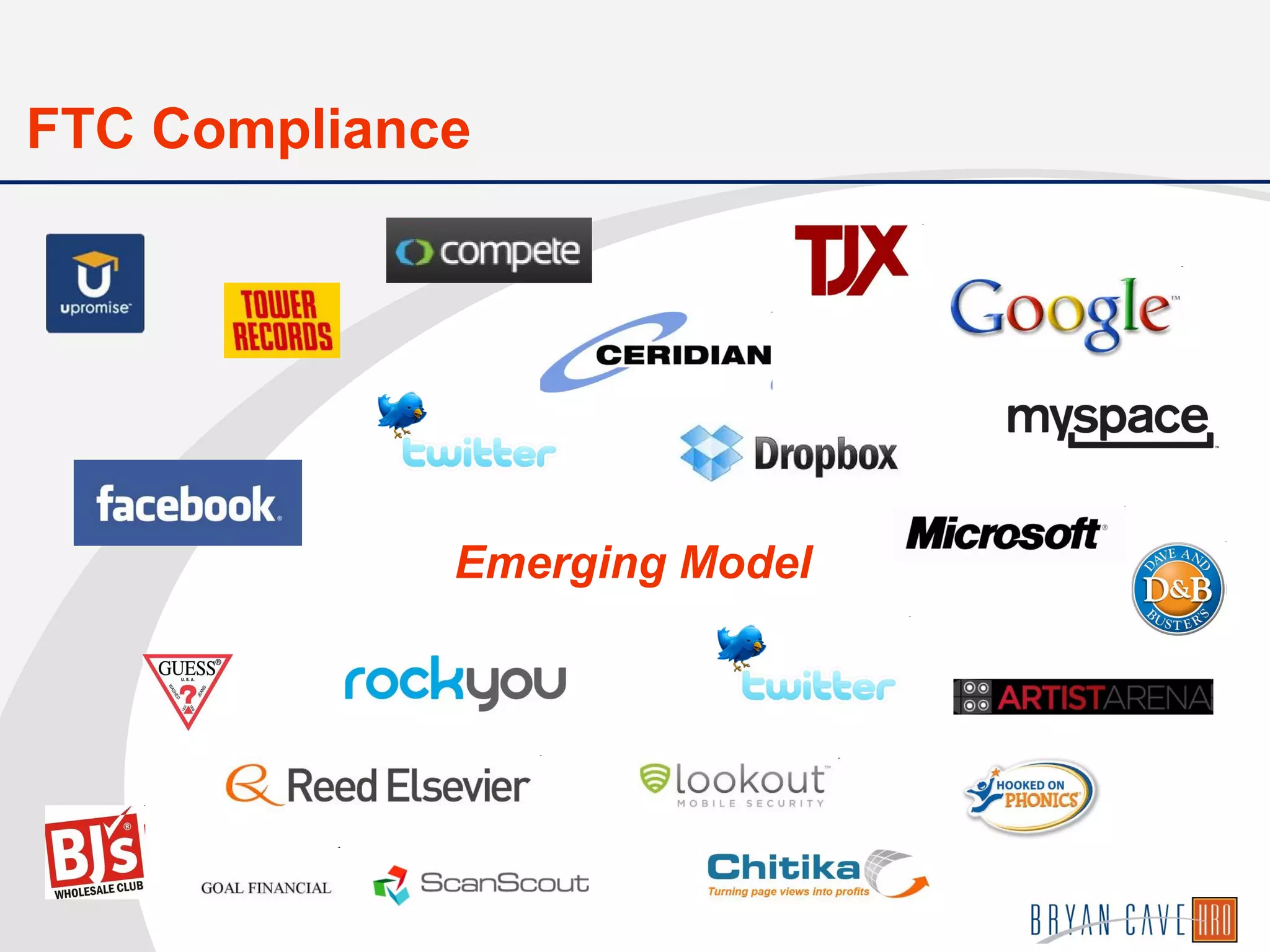 Emerging Model
FTC Compliance
 