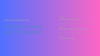 Presentation - Custom Command Line Utilities.pptx