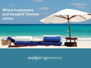 Where businesses
and travelers connect
online.
 