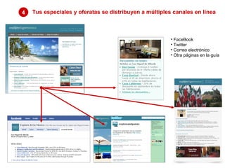 FaceBook Twitter Correo electrónico Otra páginas en la guía Tus especiales y oferatas se distribuyen a múltiples canales en línea 4 